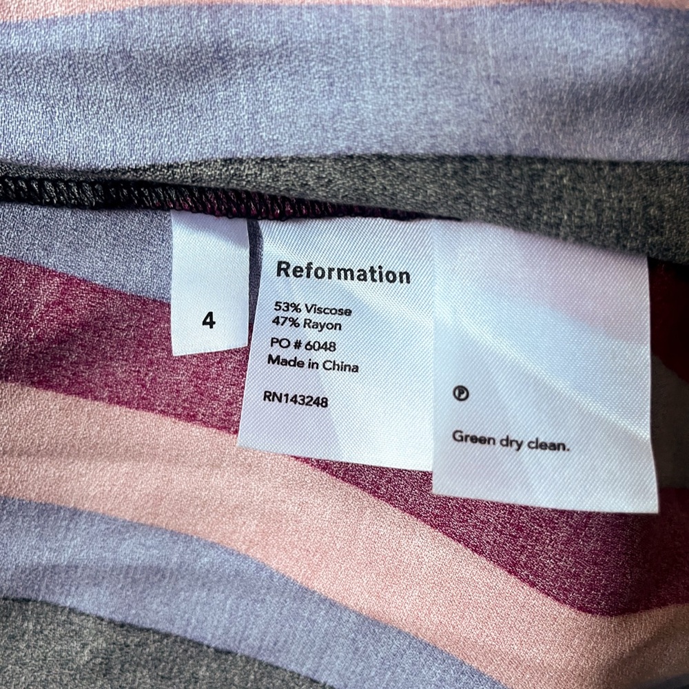 Reformation Bold Striped Midi Slip Dress - Picture 4 of 5
